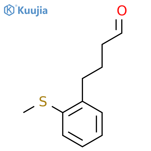 4-2-(methylsulfanyl)phenylbutanal structure