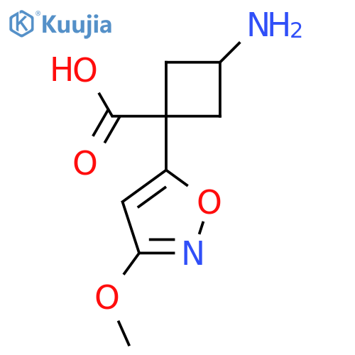 3-amino-1-(3-methoxy-1,2-oxazol-5-yl)cyclobutane-1-carboxylic acid structure
