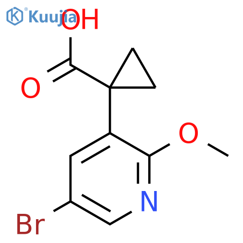 1-(5-Bromo-2-methoxypyridin-3-yl)cyclopropane-1-carboxylic acid structure