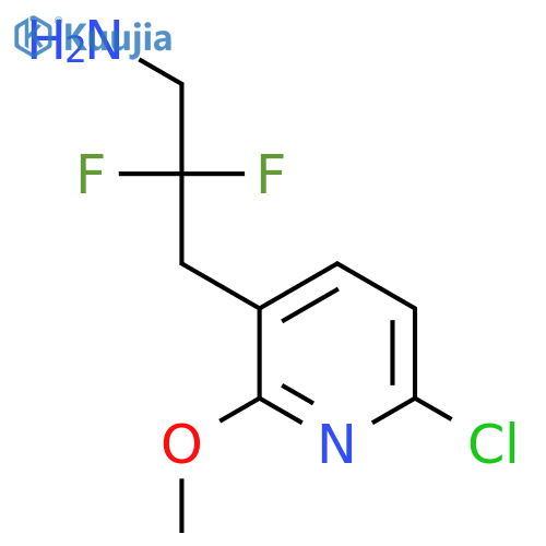 3-(6-chloro-2-methoxypyridin-3-yl)-2,2-difluoropropan-1-amine structure