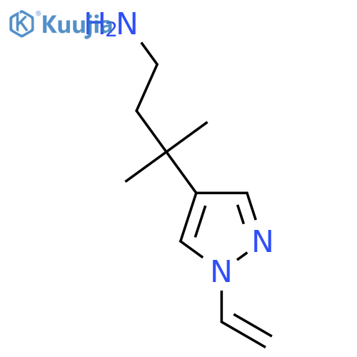 3-(1-ethenyl-1H-pyrazol-4-yl)-3-methylbutan-1-amine structure