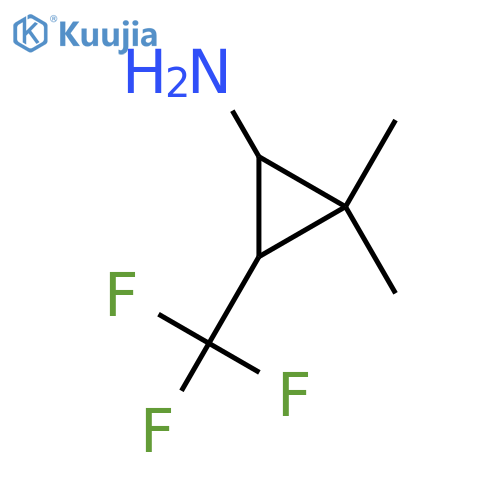 2,2-dimethyl-3-(trifluoromethyl)cyclopropan-1-amine structure