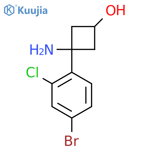 3-amino-3-(4-bromo-2-chlorophenyl)cyclobutan-1-ol structure