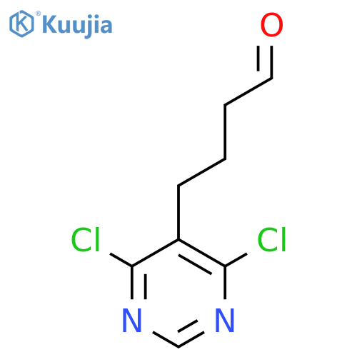 4-(4,6-dichloropyrimidin-5-yl)butanal structure