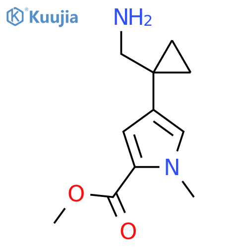 methyl 4-1-(aminomethyl)cyclopropyl-1-methyl-1H-pyrrole-2-carboxylate structure