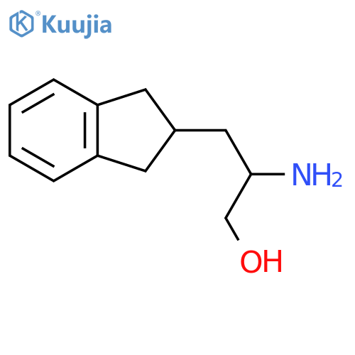 2-amino-3-(2,3-dihydro-1H-inden-2-yl)propan-1-ol structure