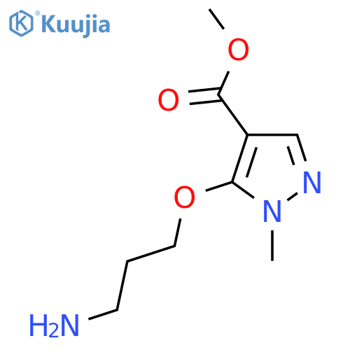 methyl 5-(3-aminopropoxy)-1-methyl-1H-pyrazole-4-carboxylate structure