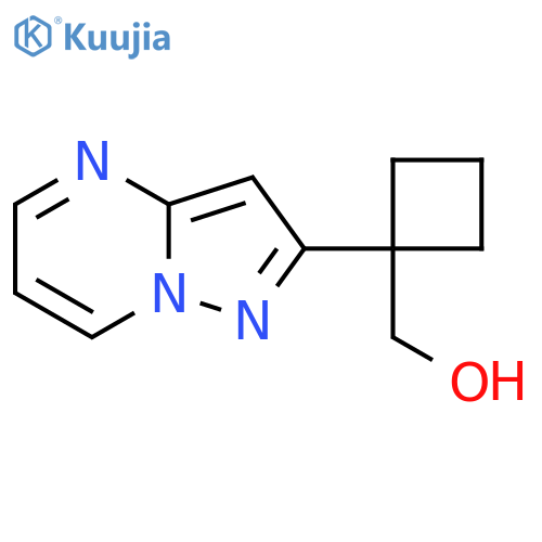 (1-{pyrazolo1,5-apyrimidin-2-yl}cyclobutyl)methanol structure