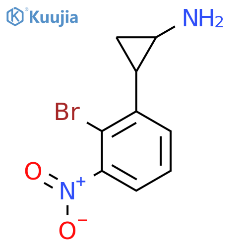 2-(2-bromo-3-nitrophenyl)cyclopropan-1-amine structure