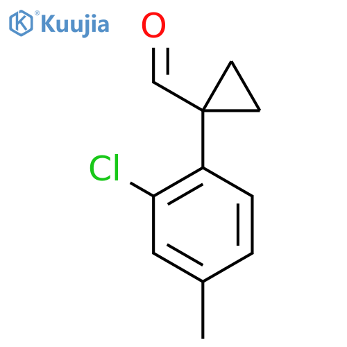 1-(2-chloro-4-methylphenyl)cyclopropane-1-carbaldehyde structure