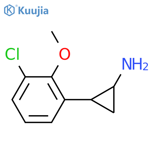 2-(3-Chloro-2-methoxyphenyl)cyclopropan-1-amine structure