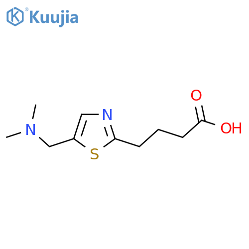4-{5-(dimethylamino)methyl-1,3-thiazol-2-yl}butanoic acid structure
