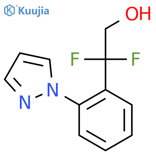 2,2-difluoro-2-2-(1H-pyrazol-1-yl)phenylethan-1-ol structure