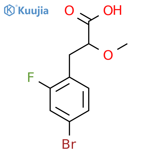3-(4-bromo-2-fluorophenyl)-2-methoxypropanoic acid structure