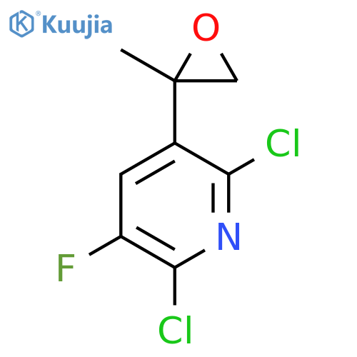 2,6-dichloro-3-fluoro-5-(2-methyloxiran-2-yl)pyridine structure