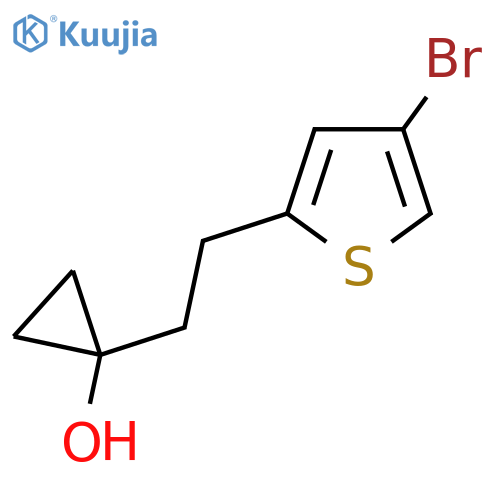 1-2-(4-bromothiophen-2-yl)ethylcyclopropan-1-ol structure