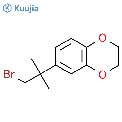 6-(1-bromo-2-methylpropan-2-yl)-2,3-dihydro-1,4-benzodioxine structure