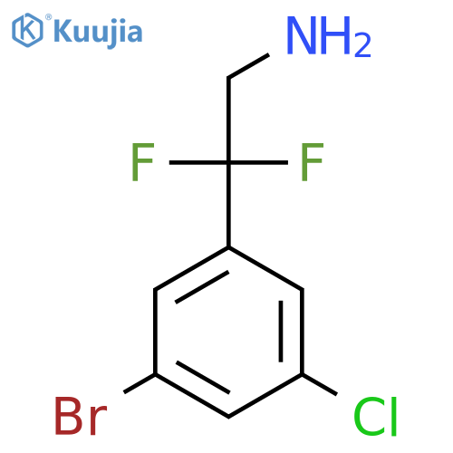 2-(3-bromo-5-chlorophenyl)-2,2-difluoroethan-1-amine structure