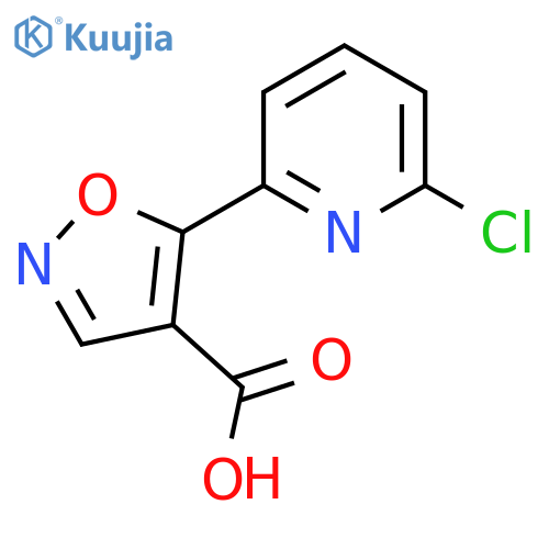 5-(6-chloropyridin-2-yl)-1,2-oxazole-4-carboxylic acid structure