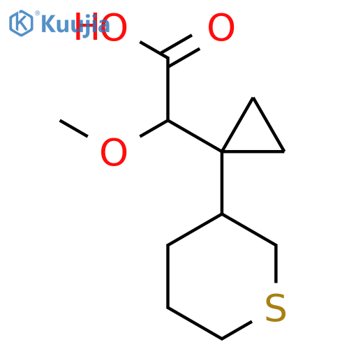 2-methoxy-2-1-(thian-3-yl)cyclopropylacetic acid structure