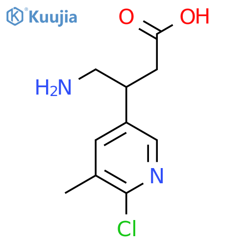 4-Amino-3-(6-chloro-5-methylpyridin-3-yl)butanoic acid structure