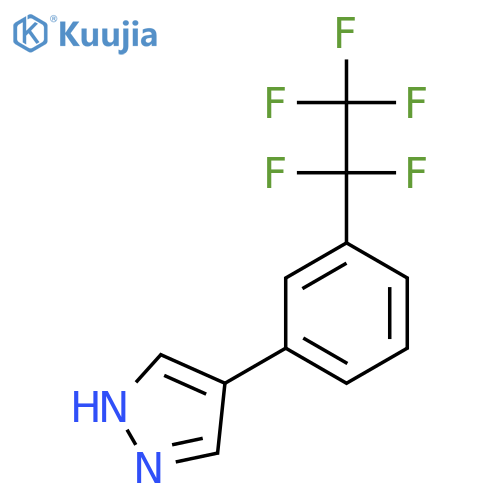 4-3-(pentafluoroethyl)phenyl-1H-pyrazole structure
