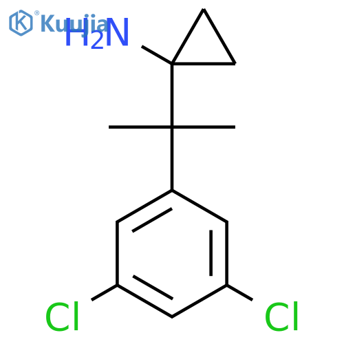 1-2-(3,5-dichlorophenyl)propan-2-ylcyclopropan-1-amine structure