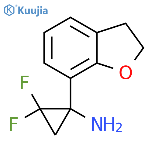 1-(2,3-dihydro-1-benzofuran-7-yl)-2,2-difluorocyclopropan-1-amine structure