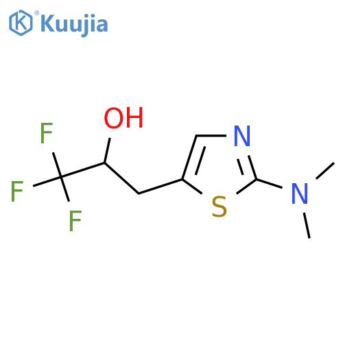 3-2-(dimethylamino)-1,3-thiazol-5-yl-1,1,1-trifluoropropan-2-ol structure