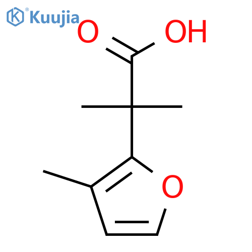 2-methyl-2-(3-methylfuran-2-yl)propanoic acid structure