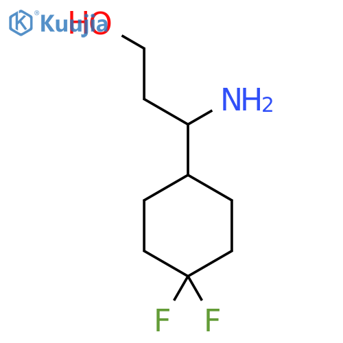 3-amino-3-(4,4-difluorocyclohexyl)propan-1-ol structure
