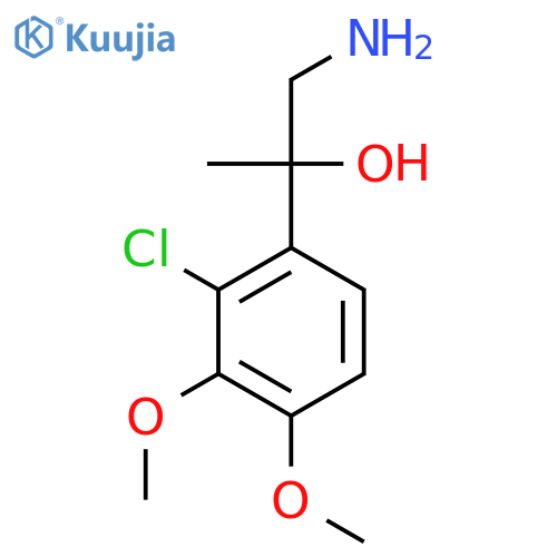 1-amino-2-(2-chloro-3,4-dimethoxyphenyl)propan-2-ol structure