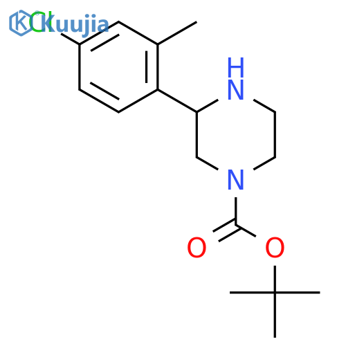 tert-butyl 3-(4-chloro-2-methylphenyl)piperazine-1-carboxylate structure