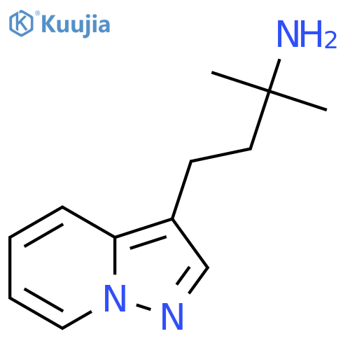 2-methyl-4-{pyrazolo1,5-apyridin-3-yl}butan-2-amine structure