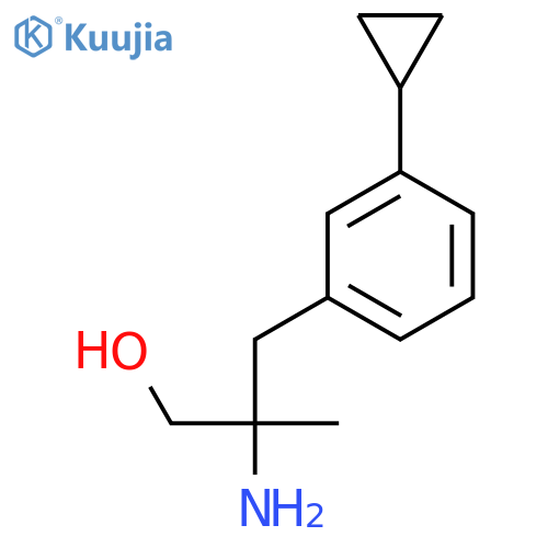2-amino-3-(3-cyclopropylphenyl)-2-methylpropan-1-ol structure