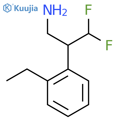 2-(2-ethylphenyl)-3,3-difluoropropan-1-amine structure