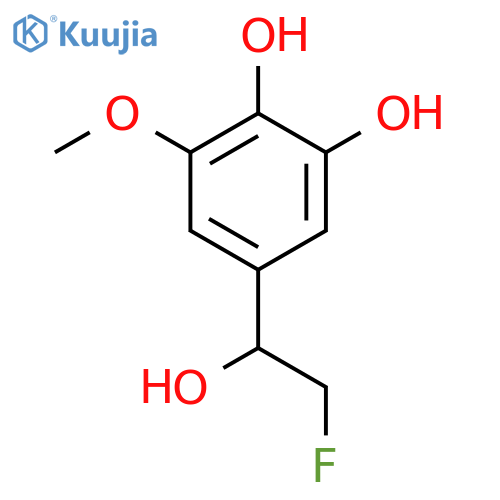 5-(2-fluoro-1-hydroxyethyl)-3-methoxybenzene-1,2-diol structure