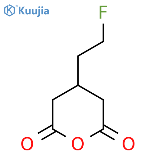 4-(2-fluoroethyl)oxane-2,6-dione structure