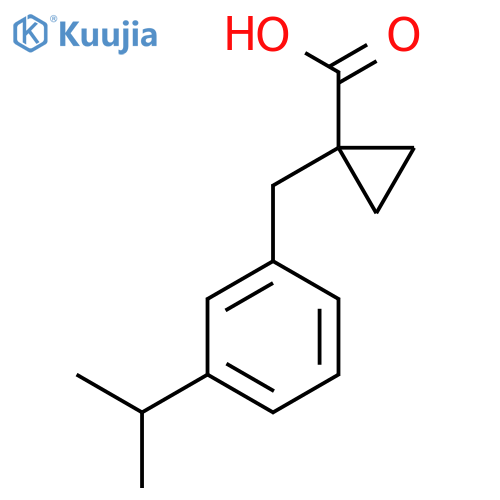 1-{3-(propan-2-yl)phenylmethyl}cyclopropane-1-carboxylic acid structure