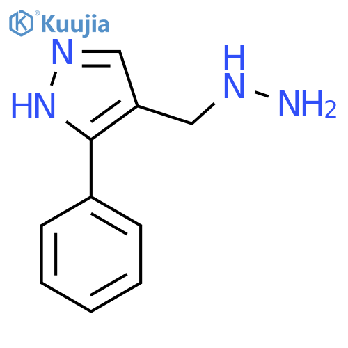 4-(hydrazinylmethyl)-3-phenyl-1H-pyrazole structure
