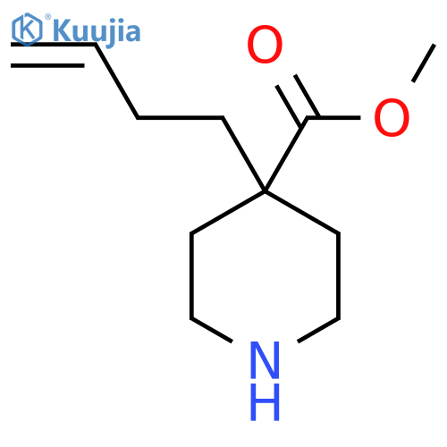 methyl 4-(but-3-en-1-yl)piperidine-4-carboxylate structure