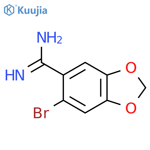 6-bromo-1,3-dioxaindane-5-carboximidamide structure
