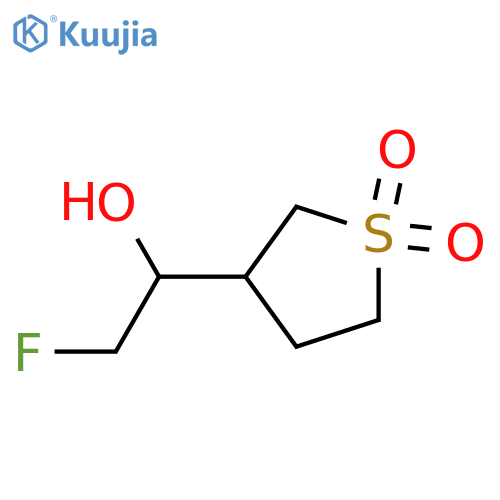 3-(2-fluoro-1-hydroxyethyl)-1lambda6-thiolane-1,1-dione structure