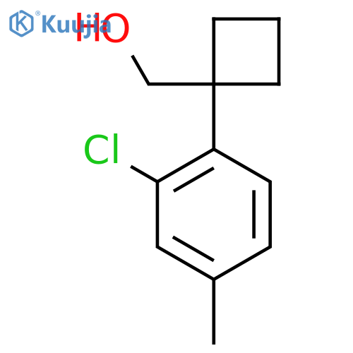 1-(2-chloro-4-methylphenyl)cyclobutylmethanol structure