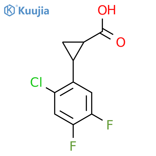 2-(2-chloro-4,5-difluorophenyl)cyclopropane-1-carboxylic acid structure