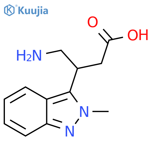 4-amino-3-(2-methyl-2H-indazol-3-yl)butanoic acid structure