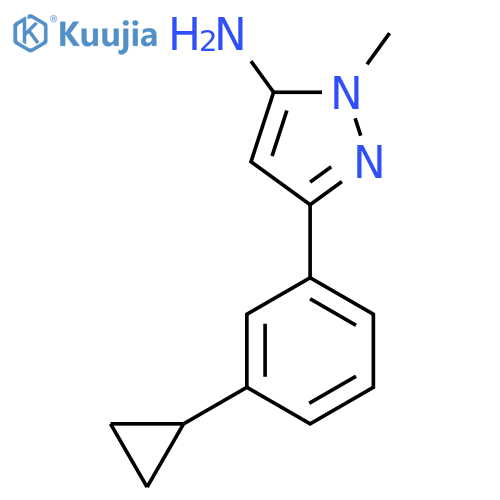 3-(3-cyclopropylphenyl)-1-methyl-1H-pyrazol-5-amine structure