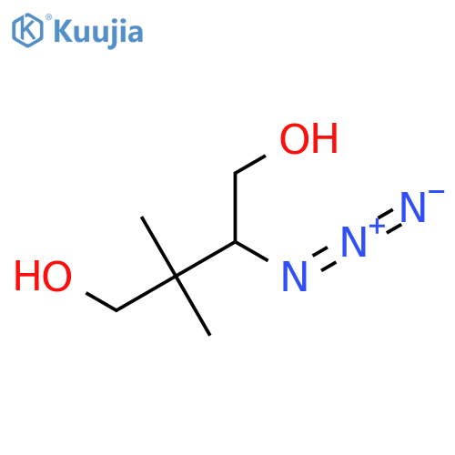 3-azido-2,2-dimethylbutane-1,4-diol structure