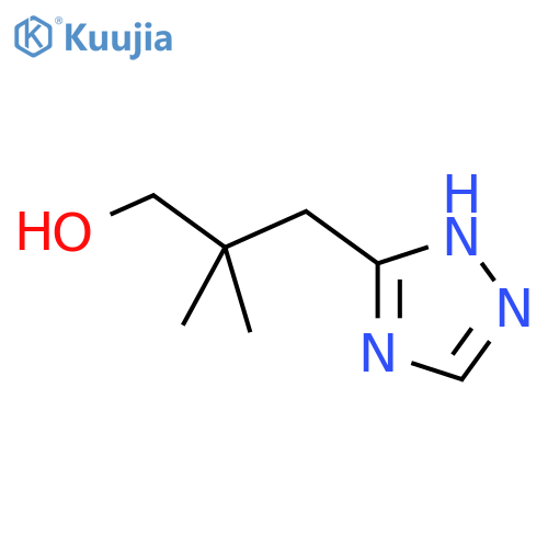 2,2-dimethyl-3-(1H-1,2,4-triazol-3-yl)propan-1-ol structure