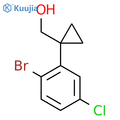 1-(2-bromo-5-chlorophenyl)cyclopropylmethanol structure